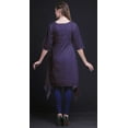 thumbnail image 5 of Bimba Blue Wheat Leaves Women Kurtas Ethnic Printed Asymmetric Summer Wear Tops For Women Large, 5 of 6