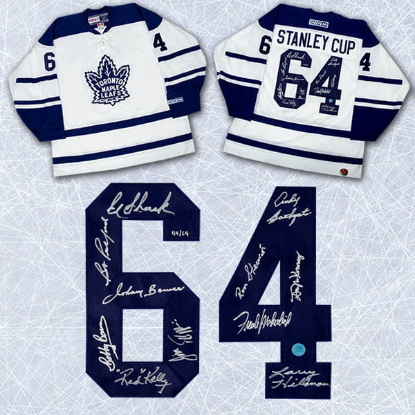 1964 Toronto Maple Leafs Team Signed Stanley Cup Jersey LE 64