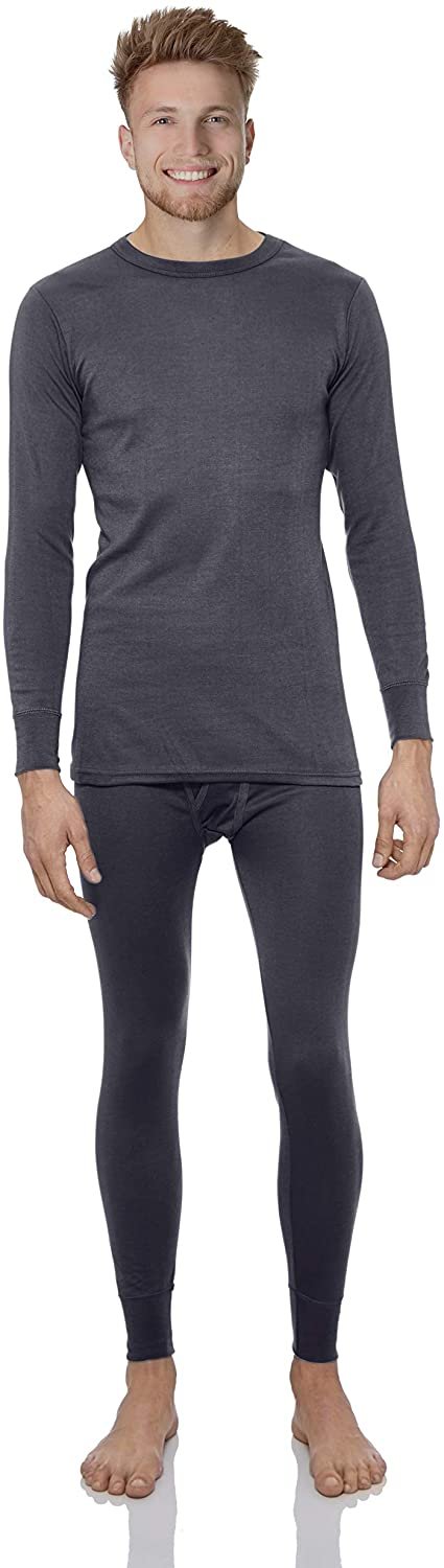 Rocky Thermal Underwear for Men Fleece Lined Thermals Mens Base Layer Long John Set