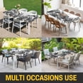 thumbnail image 5 of Grey Black Leaves Table Cloths for 3 Foot Rectangle Tables, Summer Botanical Watercolor Leaf Patio Waterproof Elastic Fitted Tablecloths, Washable Rectangular Table Cover for Camping, 5 of 8