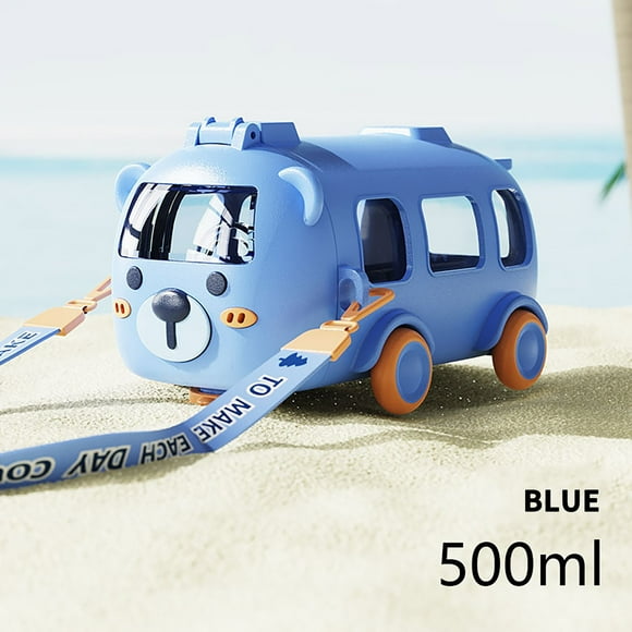 Iumwxz Coffee Cups Coffee Mugs Bus Originality Straw Water Cup for Boys and Girls In School Cute Kindergarten Water Cup Capacity 500ml Glass Cups D Plastic Up to 65% Off
