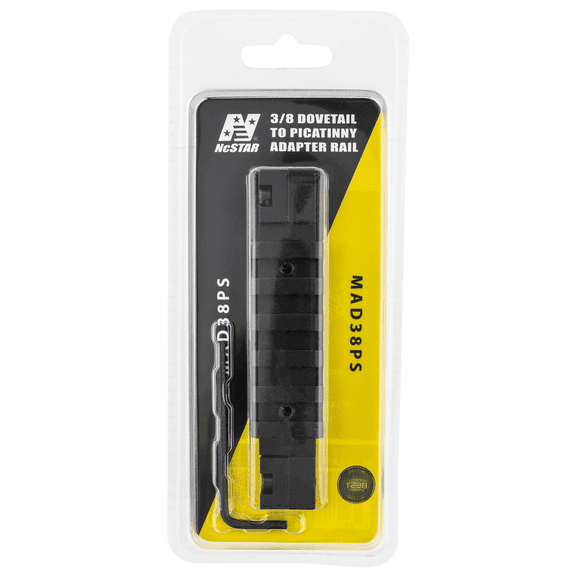 3/8" Dovetail to Picatinny Rail Adapter - Short (Scope and Sight Mount)