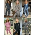 thumbnail image 5 of Ekouaer Valentine' Pajamas Women' Long Sleeve Pj Set Soft 2 Piece Loungewear Sleepwear with Jogger Pants, 5 of 6