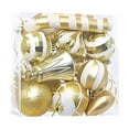 thumbnail image 4 of chaungfeng 16-Piece Christmas Ball Ornaments Set, Candy Cane Gold and White Shatterproof Christmas Tree Decorations, Variety Hanging Ornaments for Xmas Trees Holiday Party Decor, 4 of 5