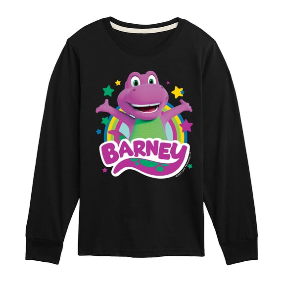 Barney - Logo - Youth Boys Long Sleeve Graphic T-Shirt