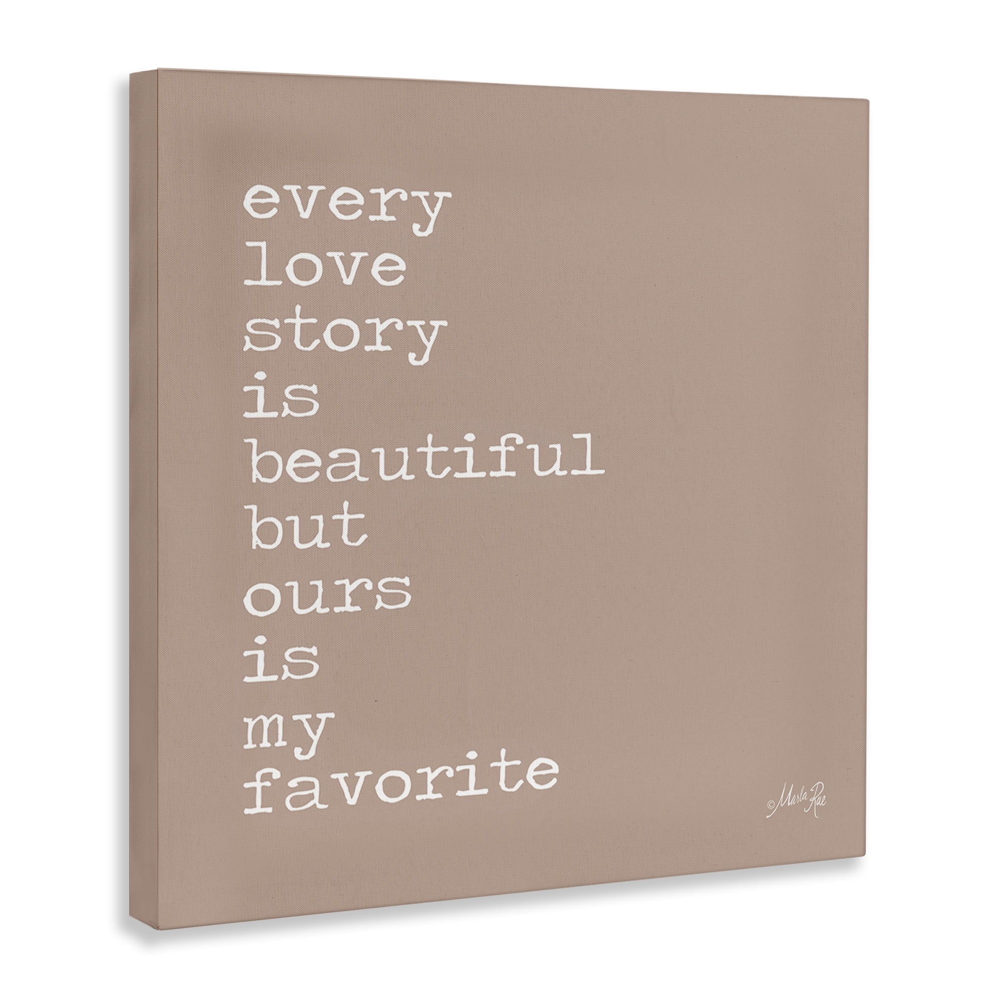 Stupell Industries Favorite Love Story Text & Numbers Painting Wrapped Canvas Art Print Wall Art, 36 x 36