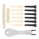 thumbnail image 4 of Juego De Clavijas Para Cuerdas De Guitarra Con Tuerca, Metal Liviano Y Portátil + Plástico Fácil De Cambiar Juego De Clavijas Para Puente De Guitarra Acústica Para La Mayoría ANGGREK Guitar Bridge Pin Set With Saddle, 4 of 8