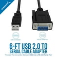 thumbnail image 2 of Cable adaptador DB-9 RS-232 USB 2.0 a serie (9 pines) de 1,8 m, 2 of 7