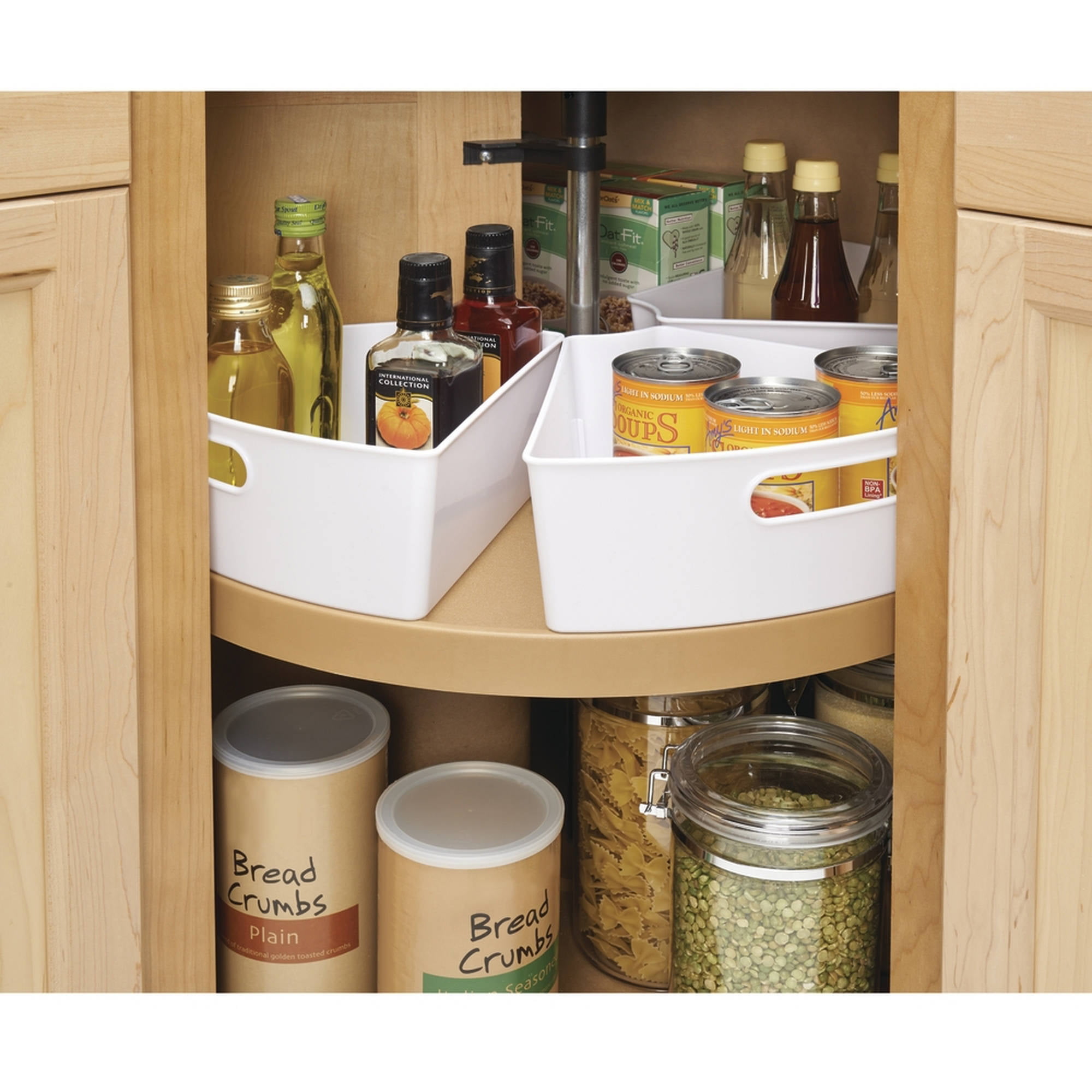 InterDesign Lazy Susan Kitchen Cabinet Organizer Storage Binz 1 6