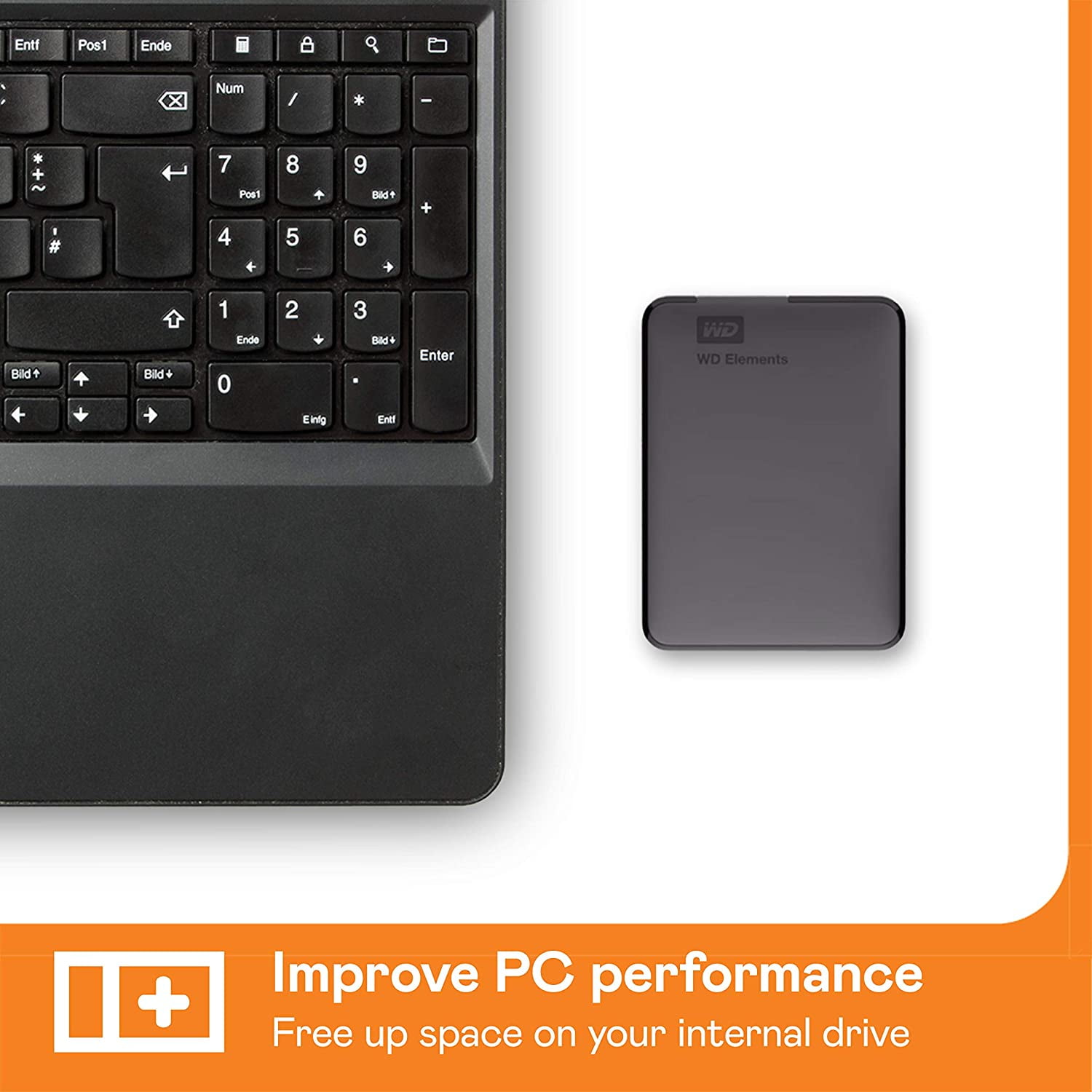 WD 5TB USB 3.0 Elements Portable External Hard Disk Drive for PC & Mac, WDBU6Y0050BBK-WESN