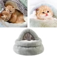 thumbnail image 4 of Cama para gatos y perros pequeños jinwen en forma de pudín azul con fondo antideslizante, 4 of 8