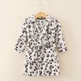 thumbnail image 2 of NOLDARES Boys Hooded Bathrobes Girls Soft Plush Fleece Robe Toddler Fuzzy Pajamas Kids Warm Sleepwear(H329-Coffee), 2 of 9