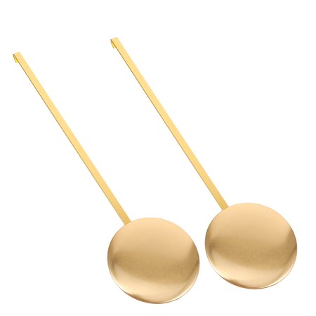 Toyvian Quartz Wall Clock Pendulum Golden Iron for Elegant and Quiet Use