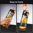 thumbnail image 2 of Baalaka 27OZ Reusable Plastic Water Bottle, Clear with Measurements, 2 of 5
