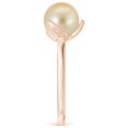 thumbnail image 3 of ANGARA Trillium Golden South Sea Cultured Pearl Solitaire Ring in 14K Rose Gold for Women | June Birthstone, Birthday, Anniversary, Jewelry Gift for Women | Pearl Ring, 3 of 8