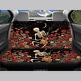 thumbnail image 6 of FOR U DESIGNS Skull Rose Spider Web Print Car Seat Cover 4 Pieces Non-Fading Car Seat Cushion Wear-Resistan Split Bench Compatible Car Interior Covers Automotive Accessories, 6 of 7