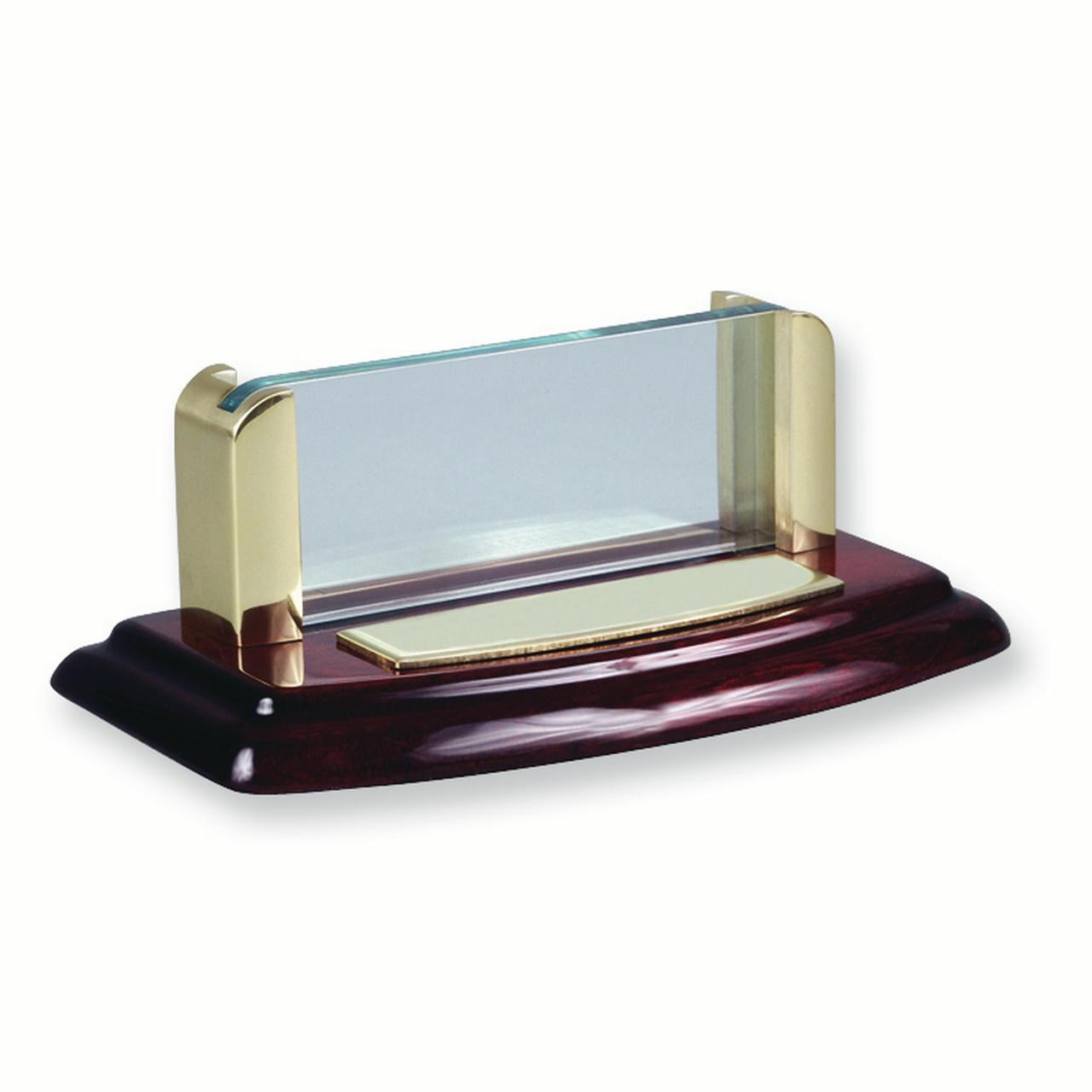 Wood Acrylic Business Card Holder Desk Accessory Busines Case