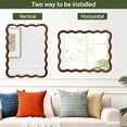 thumbnail image 3 of Jopath 30"x40" Wavy Rectangle Solid Wood Frame Decorative Mirror for Bedroom Bathroom Living Room Entryway Black Walnut Color, 3 of 8