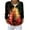 Black, variant on Christmas Button Down Cardigan for Women V-Neck Open Front Slouch Holiday Graphic Long Sleeve Knit Outwear Coat