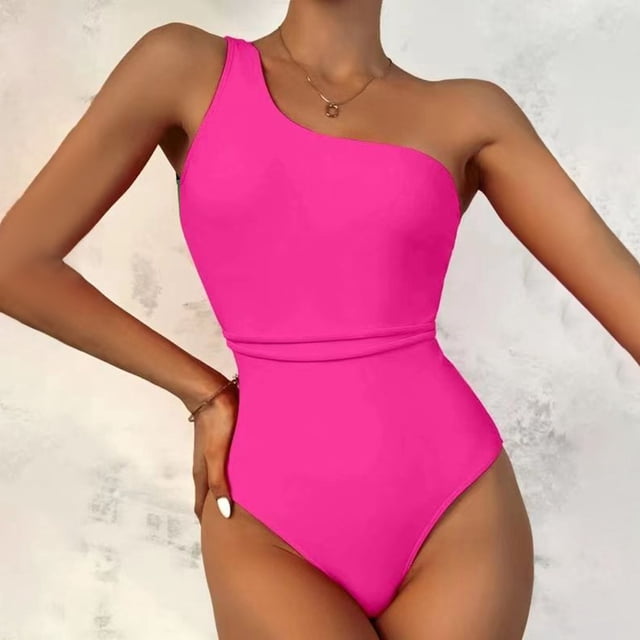WILLBEST Traje de Baño Natacion Traje de Baño Mul Color Sólido Sin Espalda Sexy A La Moda para Mujer
