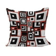 thumbnail image 1 of Abstract Fluffy Throw Pillow Cushion Cover, Minimalist Geometric Retro Rectangle Forms Nostalgia Art Print, Decorative Square Accent Pillow Case, 28" x 28", Vermilion and Charcoal Grey, by Ambesonne, 1 of 5