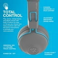 thumbnail image 2 of JLab Studio On-Ear Headphones, 30+ Hour Bluetooth Playtime, Touch Controls, Gray/Blue, 2 of 7