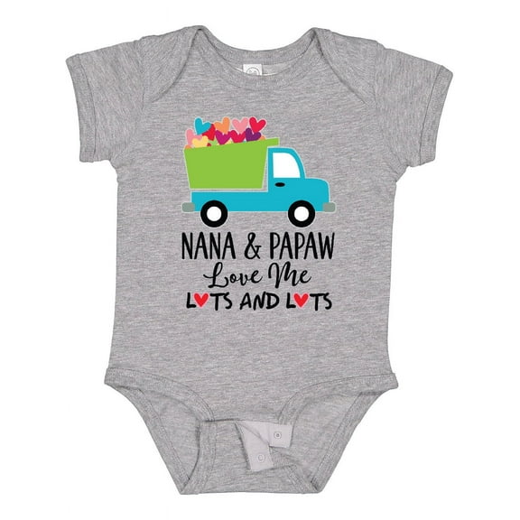 Inktastic Nana and Papaw Grandson Truck Boys Baby Bodysuit