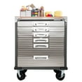 thumbnail image 4 of Seville Classics UltraHD 6-Drawer Rolling Lockable Storage Small Cabinet, 28"  Wx 18" D x 34.5" H, Graphite, 4 of 10
