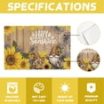 thumbnail image 3 of Stegali Summer Gnome Sunflower Linen Placemats, 12x18 Inch Table mats Set of 4, 3 of 7
