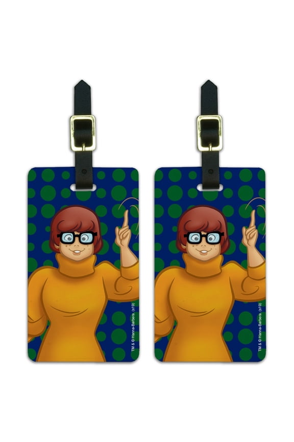 Scooby Doo Velma Character Luggage ID Tags Suitcase Carry-On Cards - Set of 2