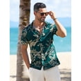 thumbnail image 3 of Camisa MAPICK Tropical de manga corta hawaiana verde playa para hombre, 3 of 7