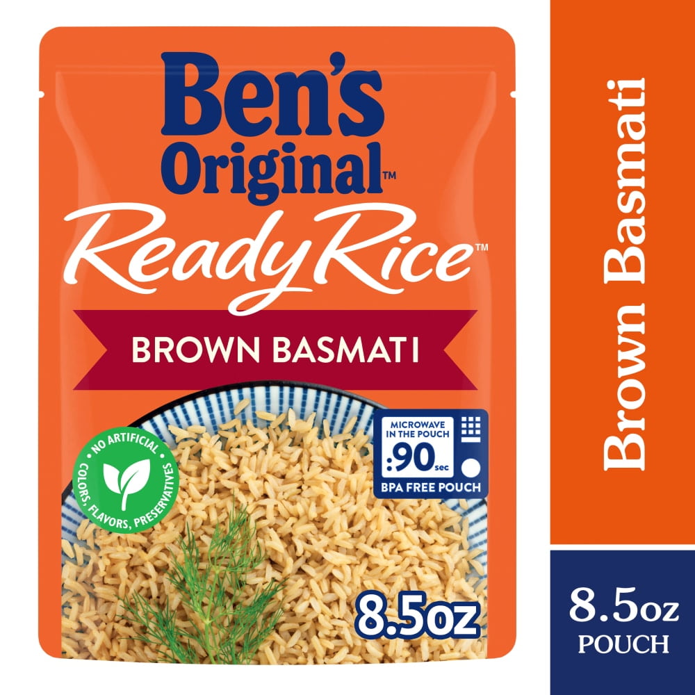 Bens Original Ready Rice Brown Basmati Rice, Easy Dinner Side, 8.5 oz Pouch 8.5 oz - 5 Pack