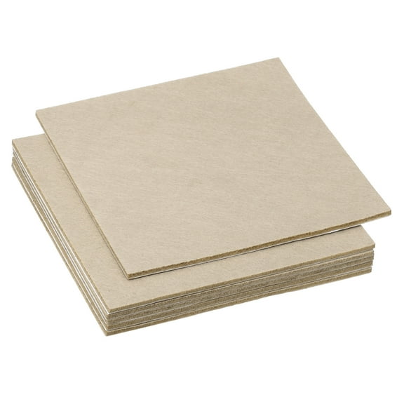 Uxcell 6x6 Inch Lamp Base Felt, 6Pack 3mm Thickness Square Soft Adhesive Non-slip Backed Felt Beige