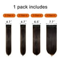 thumbnail image 3 of 4Pcs Clip in Straight Hair Extensions, Natural Straight Hairpieces with 11 Clips, 18/24 inch Long Soft Clip on Extensions Hair Pieces for Women - Dark Brown 260g Per Set, 3 of 6