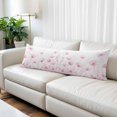 thumbnail image 2 of Pink Spring Floral Body Pillow Covers 20"x60", Summer Botanical Watercolor Vintage Soft Brushed Microfiber Breathable Throw Pillow Covers, Pillowcase with Zipper for Couch Sofa Bedroom Living Room, 2 of 9