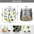 thumbnail image 2 of Yayeee Ashtray with Lid for Cigarette Smokeless Stainless Steel Home Ash Holder, White Flower, 2 of 7