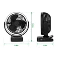 thumbnail image 3 of Mainstay 7 "Rechargeable USB Clip and Table Fan with LED Black, 3 of 12
