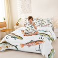 thumbnail image 3 of Feelyou Rustic Lake Fishing Twin Bedding Sets for Kids Boys, Cartoon Farmhouse Animal Bedding Comforter Set, Reversible, 7-Piece, 3 of 7