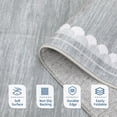 thumbnail image 2 of Washable Rug 5x7 Solid Bordered Rugs for Living Room Washable Bedroom Area Rug Non Slip, Soft Stain Resistant Modern Border Throw Carpet, Solid Rugs for Dining Room Nursery,Grey, 2 of 8