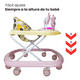 thumbnail image 3 of Andadera para Bebés The Baby Shop con llantas de gel y juguetero Rosa -, 3 of 7