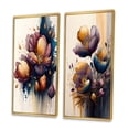thumbnail image 3 of Designart "Scarlet Crocus Blossoms I" Crocus Framed Wall Art Set Of 2 - Red Floral Gallery Wall Frame Set For Home Decor, 3 of 6