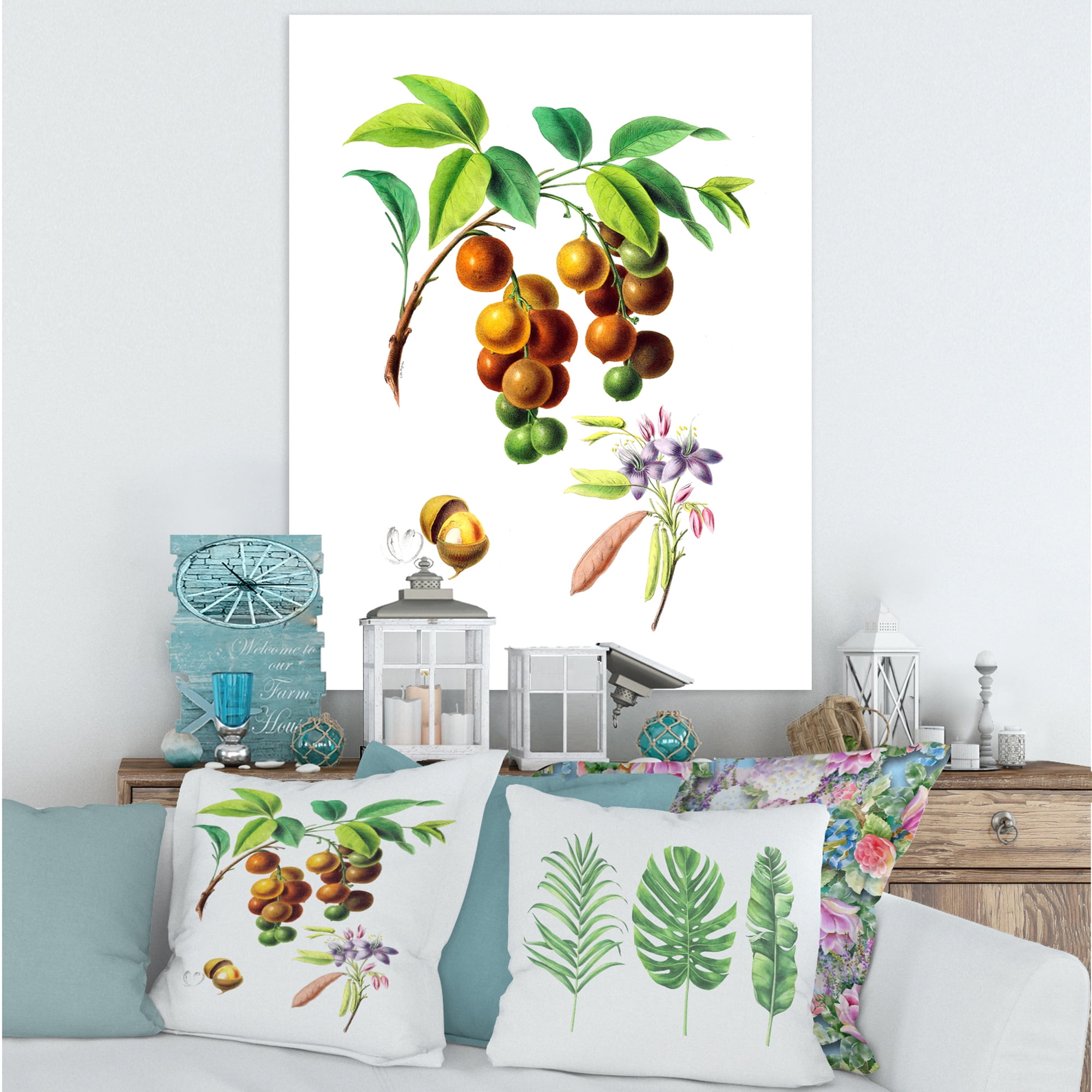 Ancient Fruits III 12 in x 8 in Painting Canvas Art Print, by Designart