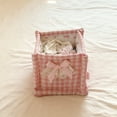 thumbnail image 2 of OAVQHLG3B Fabric Desktop Storage Basket, Cotton Organizer Bin with Handle for Office Desk, Study Room, Bedroom, Makeup & Stationery Organization, 2 of 6