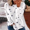 thumbnail image 2 of Womens Oversized Sweatshirt Fashion Star Print Loose Fit Pullover Sweatshirt Round Neck Long Sleeve Winter Loungwear Outfits, 2 of 5
