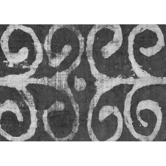 Ahgly Company Indoor Rectangle Abstract Gray Modern Area Rugs, 8' x 12'