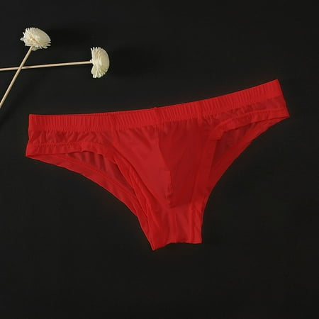 

Men S Sexy Transparent Low-Waisted Breathable Bulge Pouch Underpants Briefs