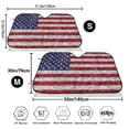 thumbnail image 3 of Kdxio America Flag Glitter Print Windshield Sun Shade,UV Rays and Sun Heat Protection,Sunshade for Car Windshield,Car Shade Front Windshield - Medium, 3 of 5