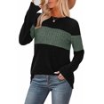 thumbnail image 4 of UZMOG Sweaters for Women, Trendy Color Block Tops Long Sleeve Shirts Early Fall Fashion Winter Clothing, 4 of 6