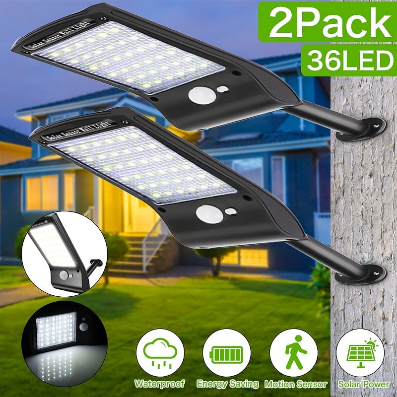 1-4Pack LED Outdoor Solar Power Light Gutter Lights Fence Wall Deck Pathway Lamp 