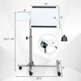 thumbnail image 3 of Costway Bureau Debout Mobile à Hauteur Réglable Assis-Debout Bureau pour Portable Blanc, 3 of 10